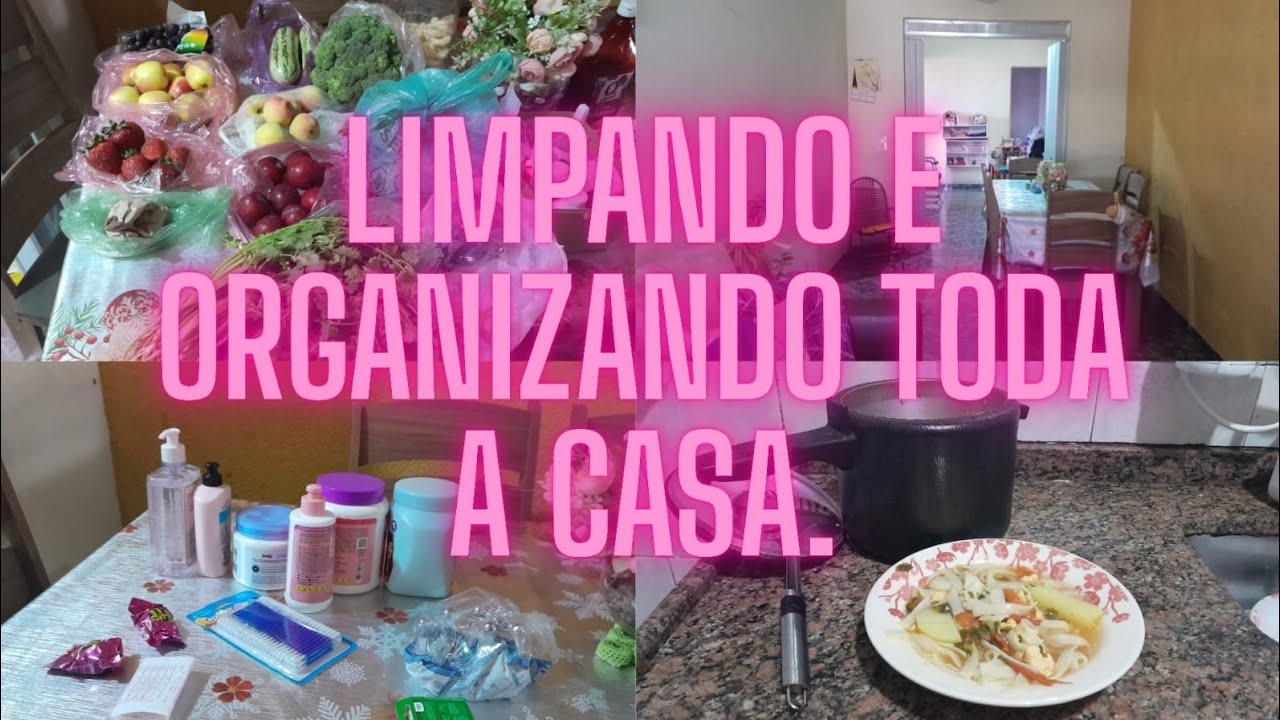 O CALOR ESTÁ DE  ➕️🥵  ORGANIZEI TODA CASA  + comprinhas + sopinha feita no  nosso sábado à noite.