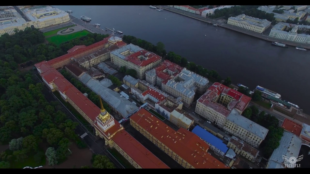 Адмиралтейство Санкт-Петербург Аэросъемка СПб 4K video