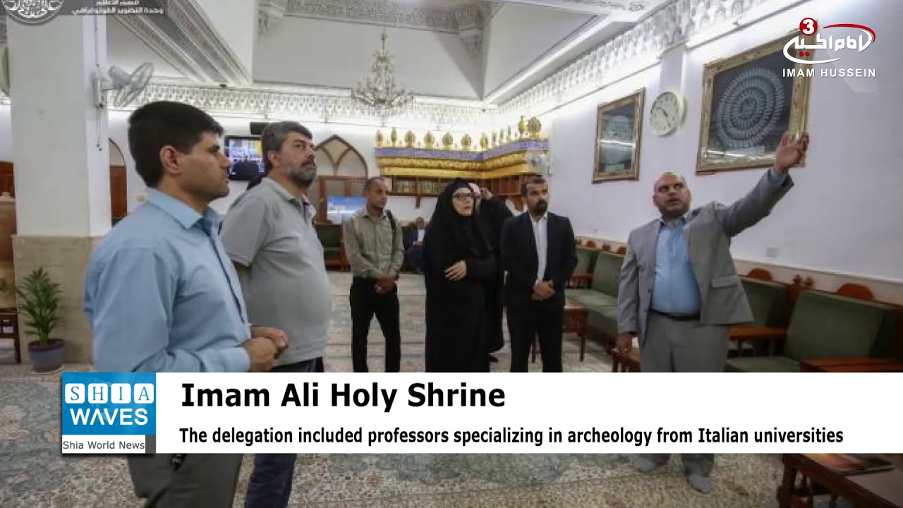 Italian archaeologists impressed by the landmarks of Imam Ali Holy Shrine