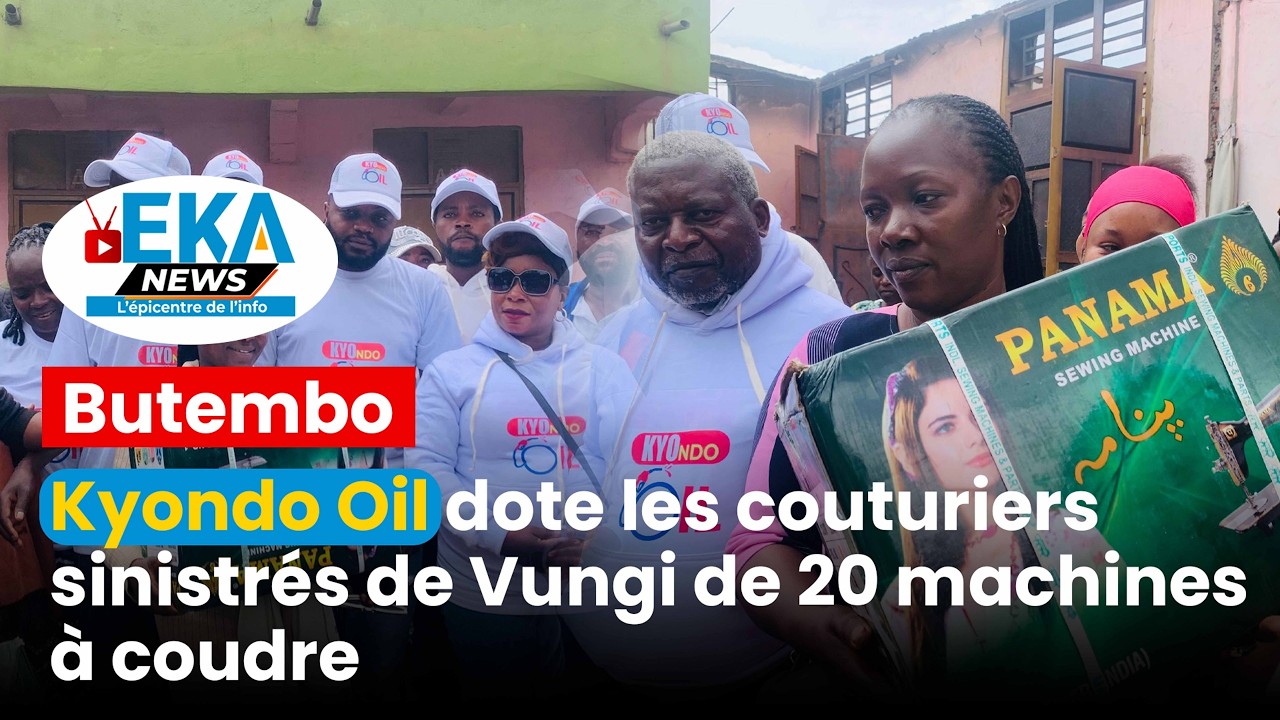 Butembo : Kyondo Oil dote les couturiers sinistrés de Vungi de 20 machines à coudre