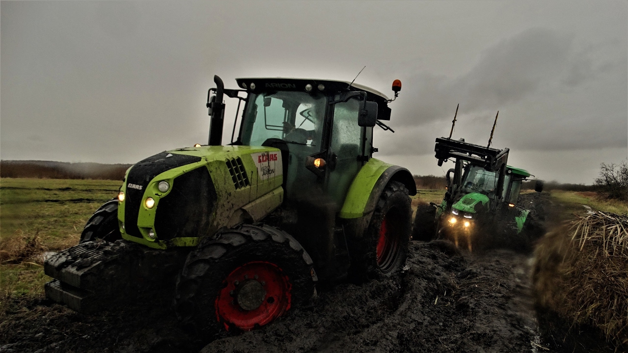 Extremalne wożenie siana 2016 Cz.1//Mega wtopa//Claas Arion 620_Deutz-Fahr 5110C_Pronar//FullHD