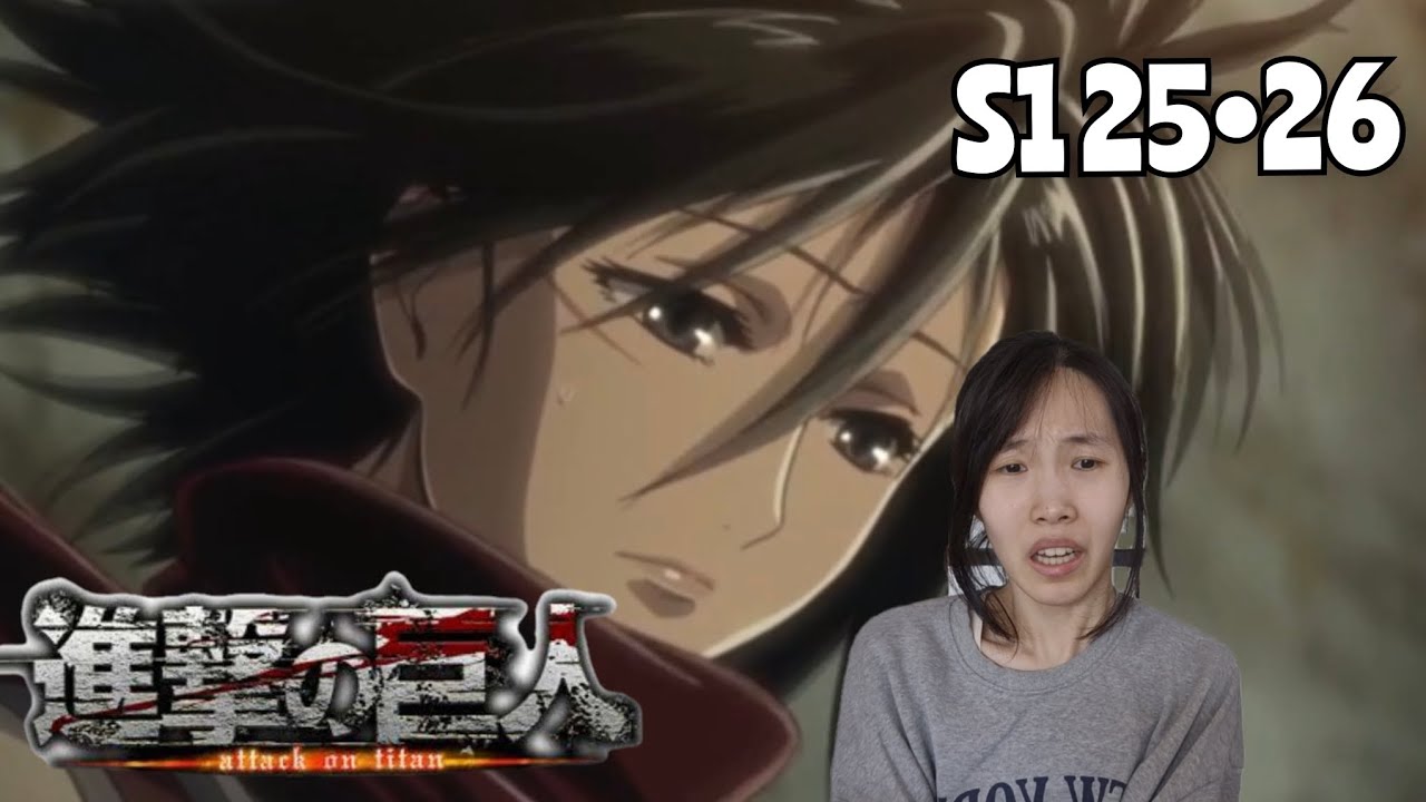 👩🏻: 애니, 떨어져 | 진격의 거인 1기 25•26화 | attack on titan reaction ⚔️