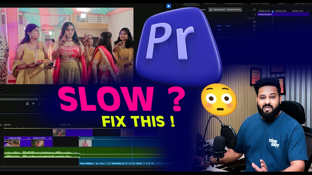Premiere Pro Fast & Smooth Kaise Kare 🔥 7 Secret Settings  Premiere Pro Speed Up Tutorial Hindi 202