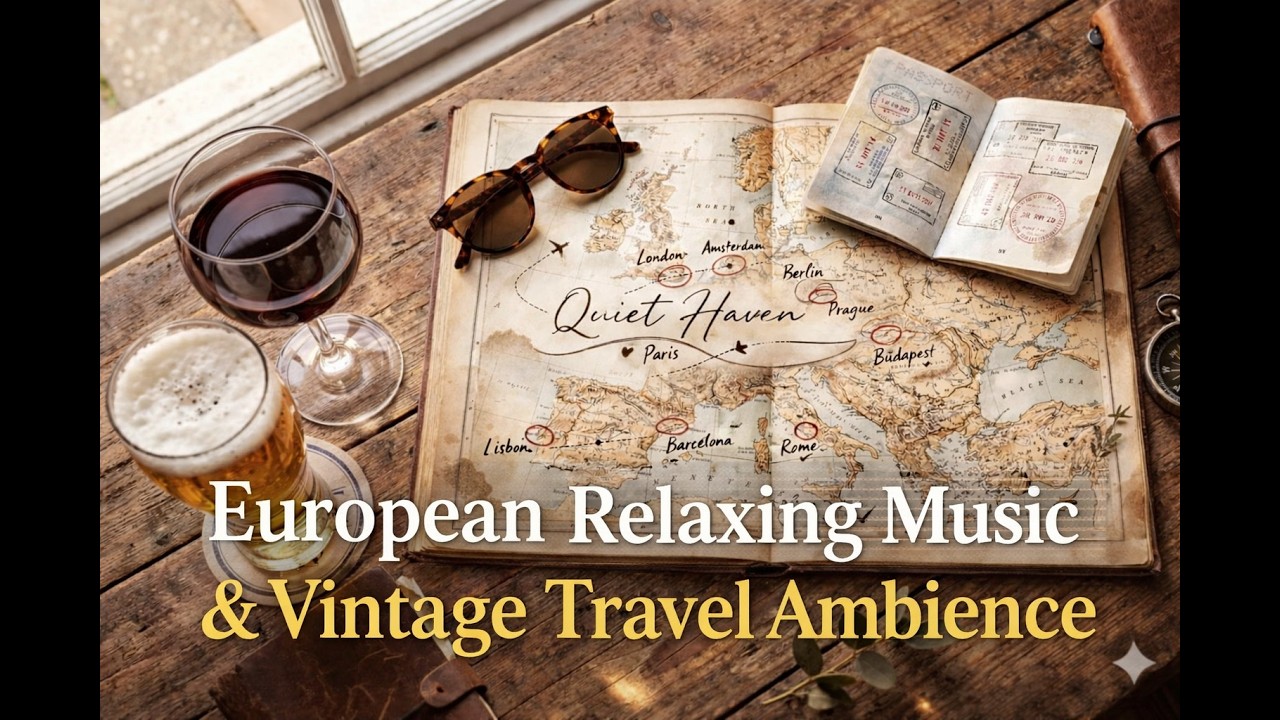 European Relaxing Music & Vintage Travel Ambience 🌿| Study, Sleep & Deep Focus