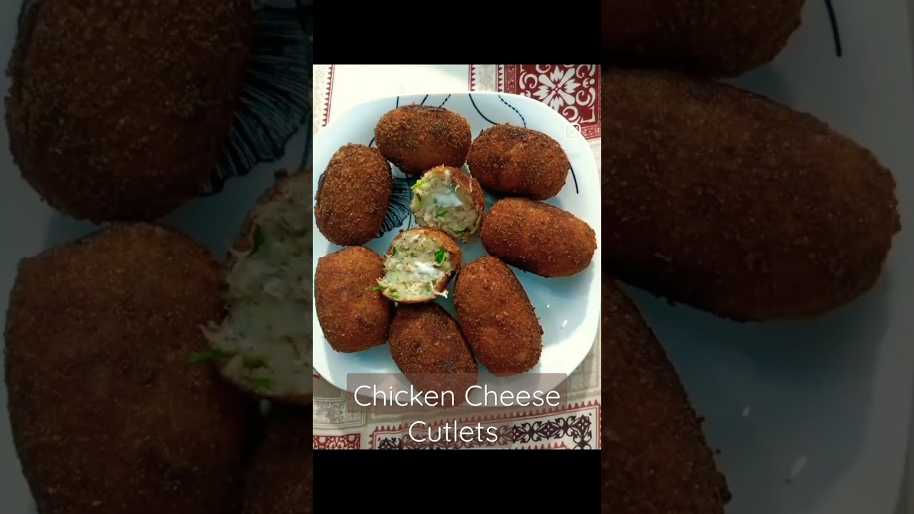 Chicken Cheese Cutlets ❤️ #cutletrecipe #cutlets #cheesecutlets #youtubeshorts