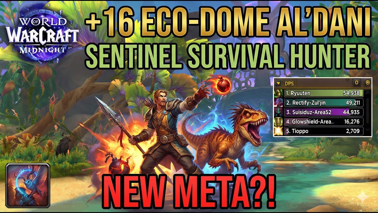 É O NOVO META? +16 Eco-dome Al'dani | Survival Hunter Sentinel [Midnight Pre-Patch]