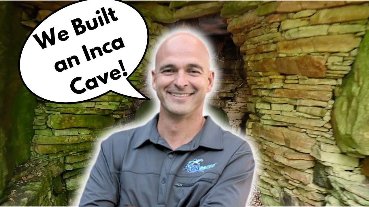 Man-Made Cave Under a Massive Waterfall at @TEAMAquascape 's Aqualand with @EdThePondProfessor