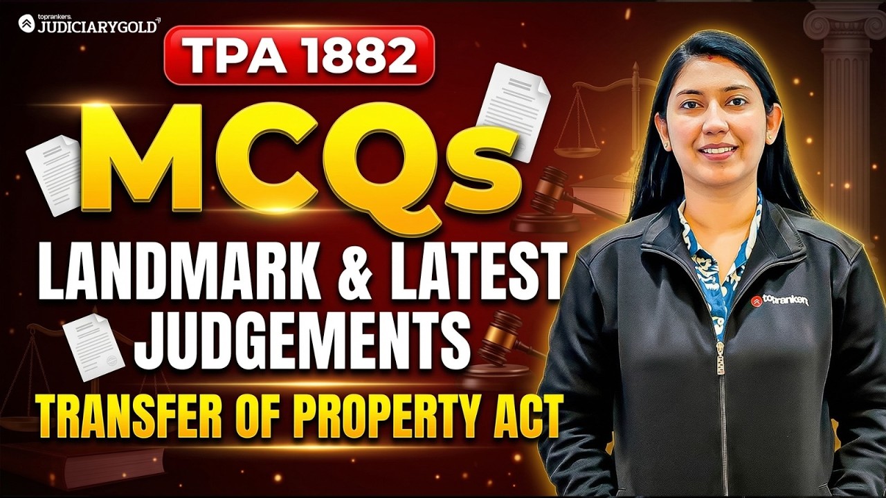 Transfer of Property Act | Landmark & Latest Judgements ✔ TPA Most Important LIVE MOCK PRACTICE  👇