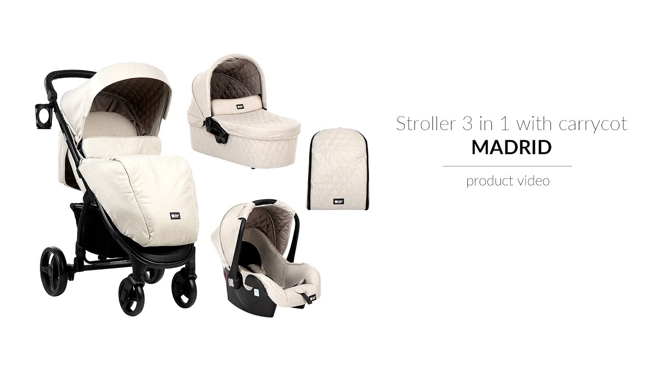 KikkaBoo | Baby stroller MADRID 3 in 1 with carrycot