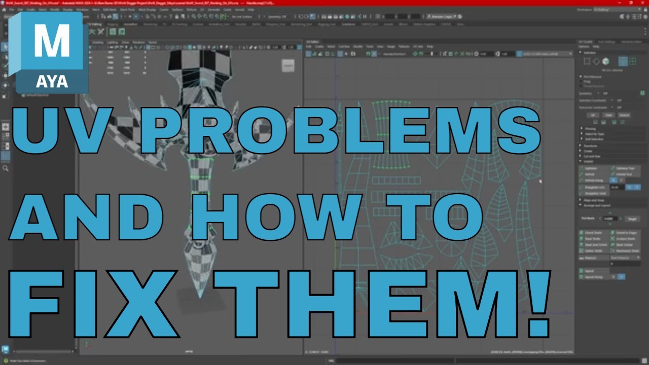 Unfolding UVs In Maya, Resolving Model Issues