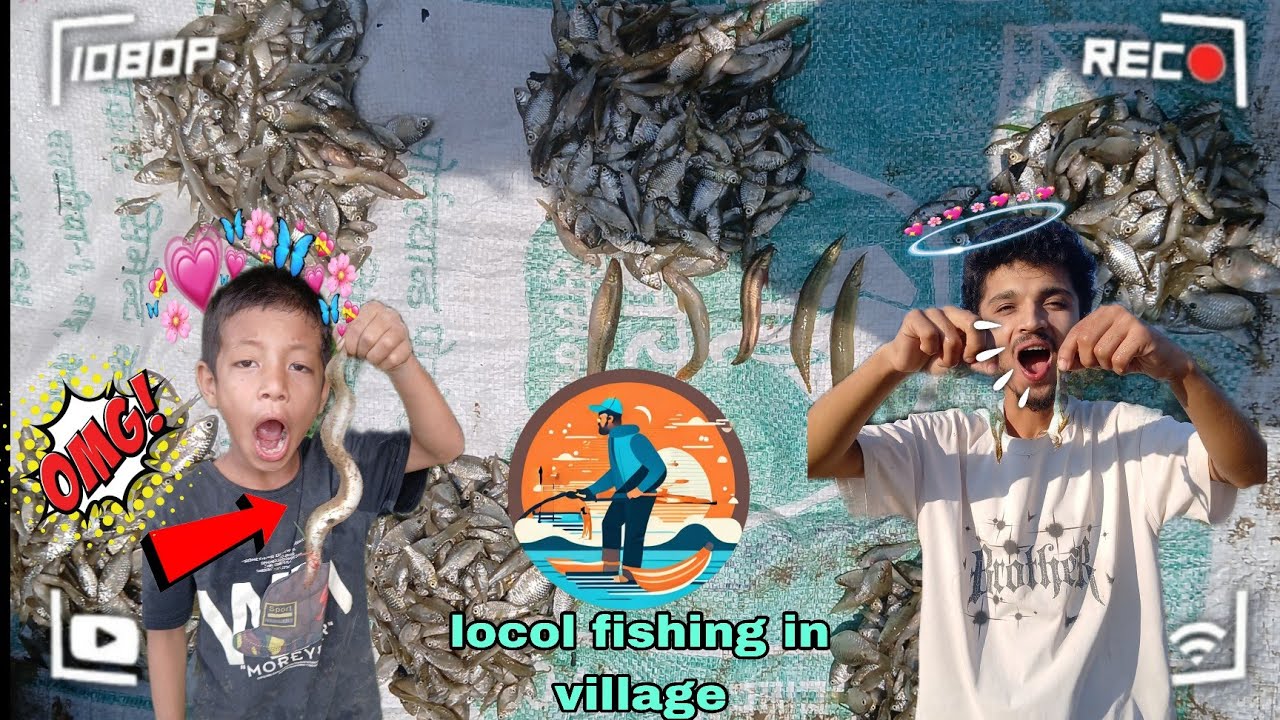 traditional 🦈fishing in 🇳🇵nepali village !! And locol fish hunting in nepali village people 👬👫👬