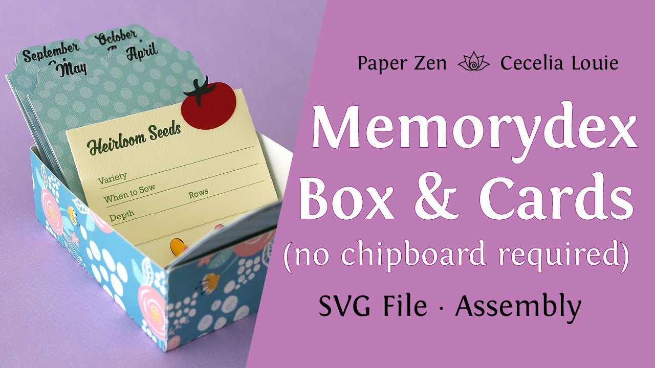 MemoryDex Box &ndash; NO chipboard required - 3D SVG Cutting Files