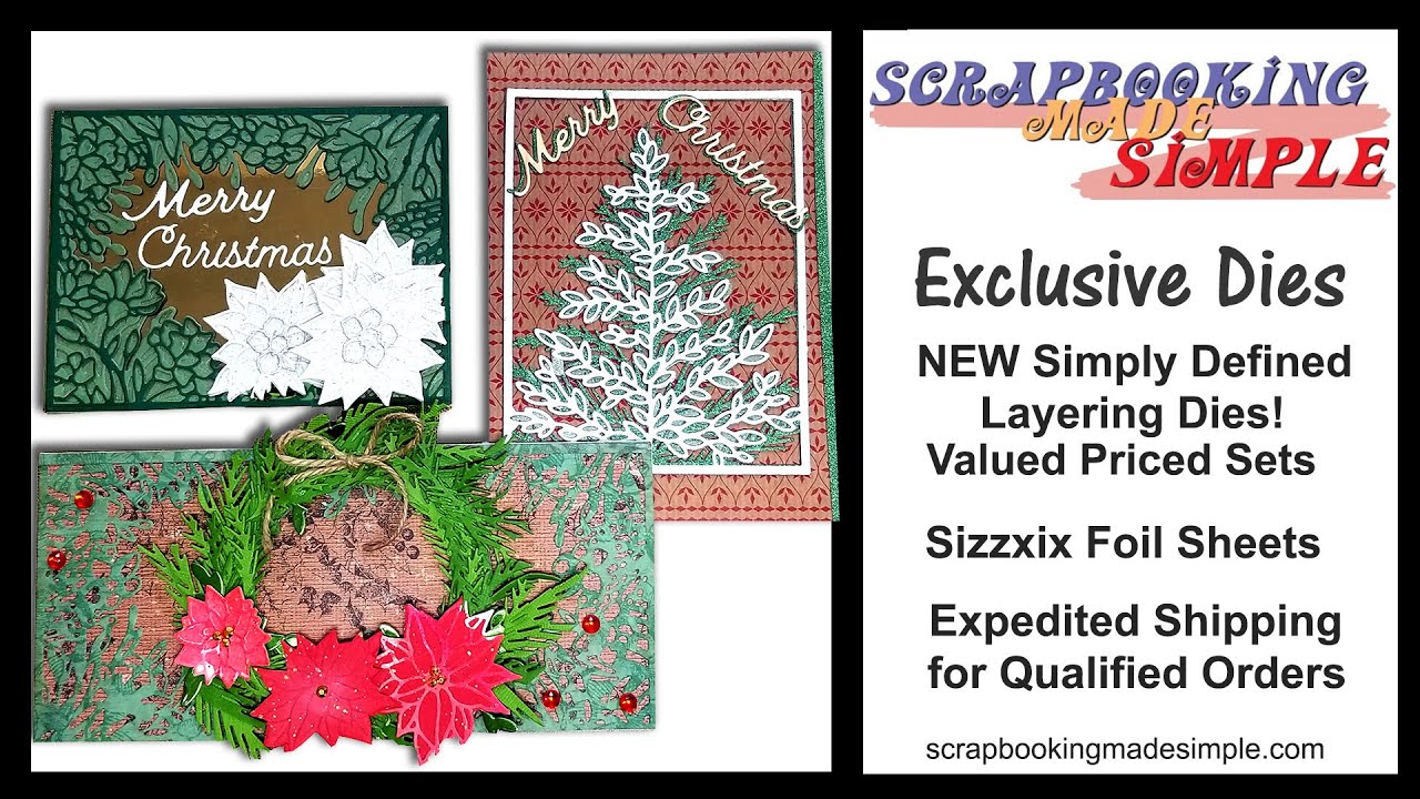#464 Use Simply Defined Layering Dies & a Sizzix Big Shot Machine for a MUST SEE Foiling Technique