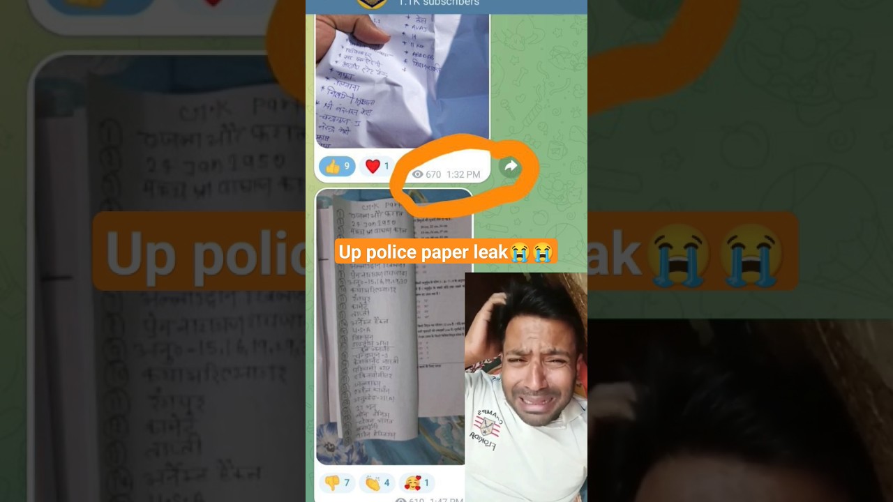 Telegram group per UP Police paper leak 😭😭😭🇮🇳🇮🇳😭😭 #shorts #viralshorts #trendingshorts #viral