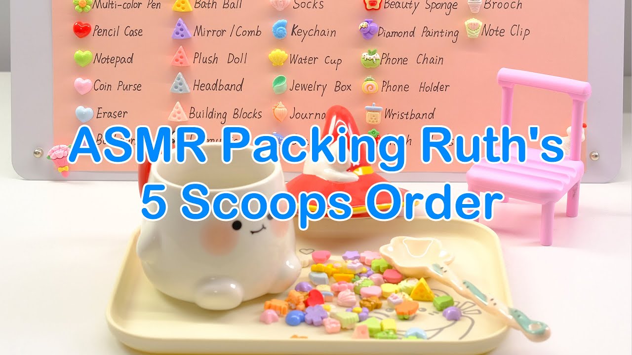 【Litebord Lucky Scoops】ASMR Packing Ruth's 5 Scoops Order