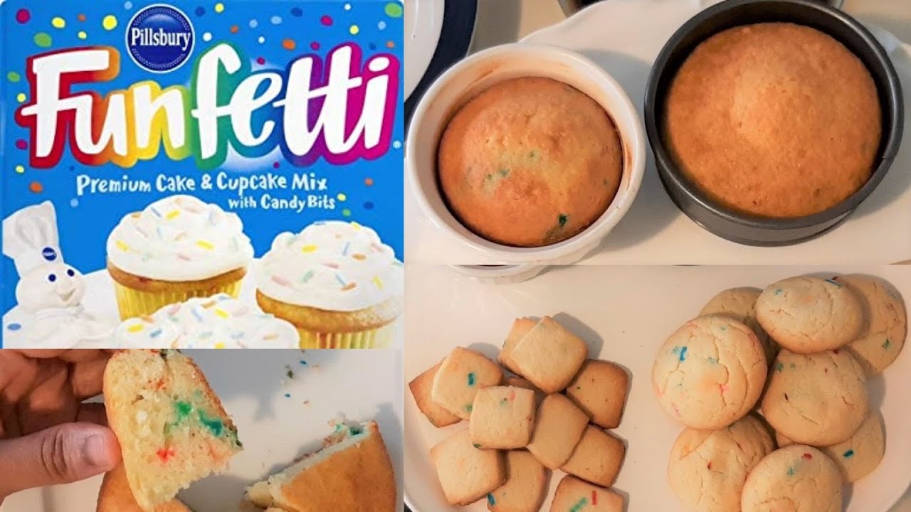 MANY RECIPES WITH ONE CAKE MIX (PILLSBURY FUNFETTI CAKE MIX)🍰