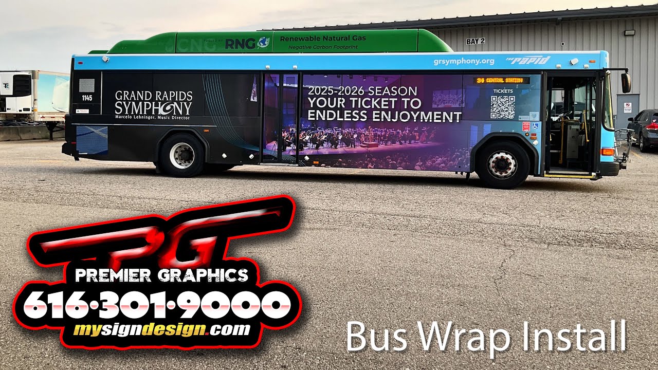 City Bus Wrap Installation for Grand Rapids Symphony