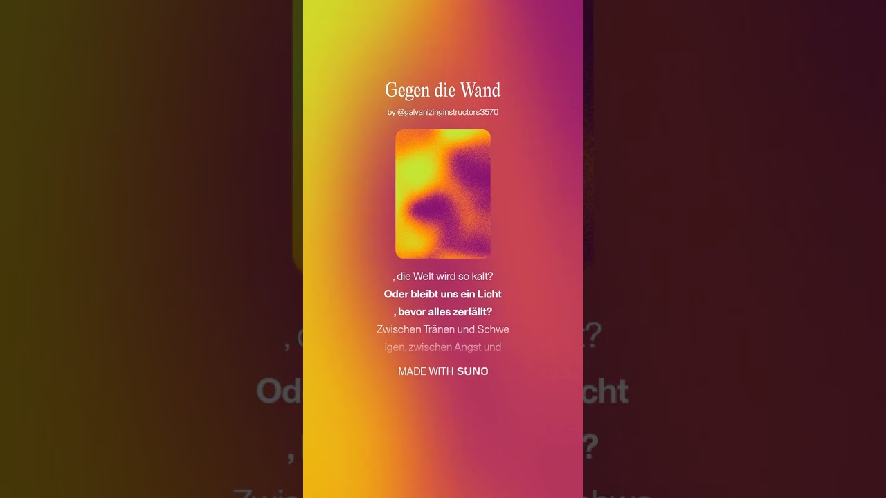 Gegen die Wand