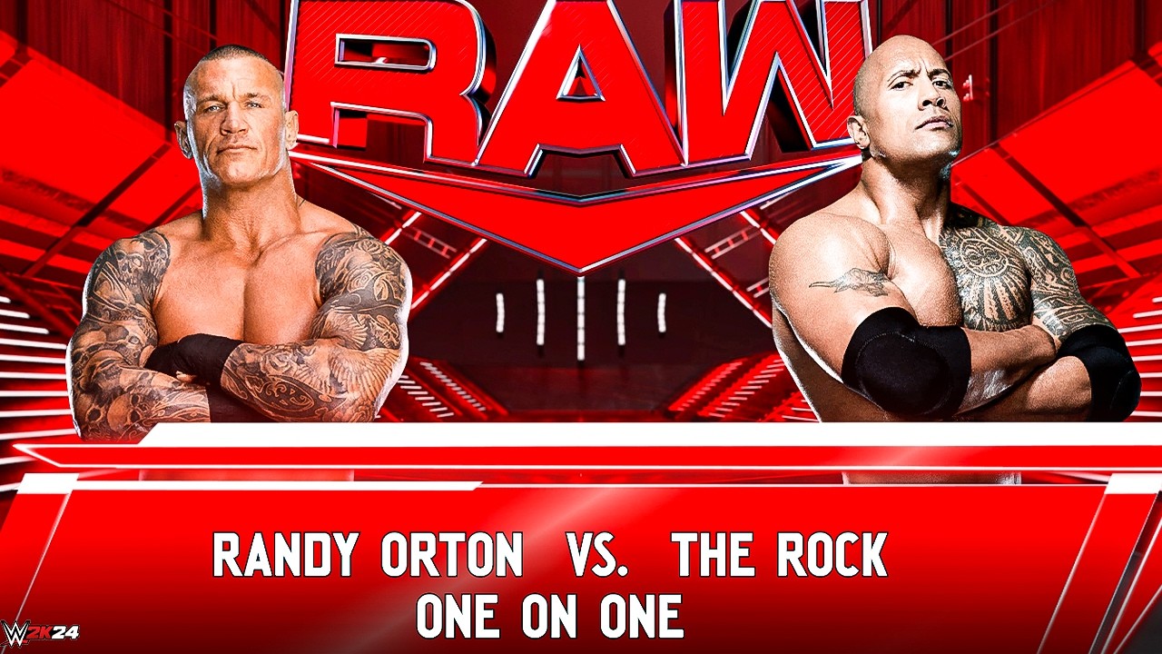 Randy Orton vs The Rock – The Viper vs The Great One | WWE 2K24 Full Match Highlights