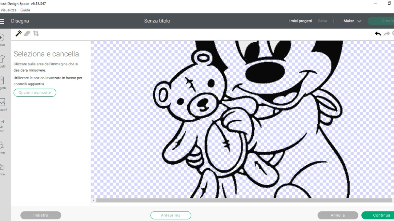 Cricut Design Space come trasformare un'immagine in svg