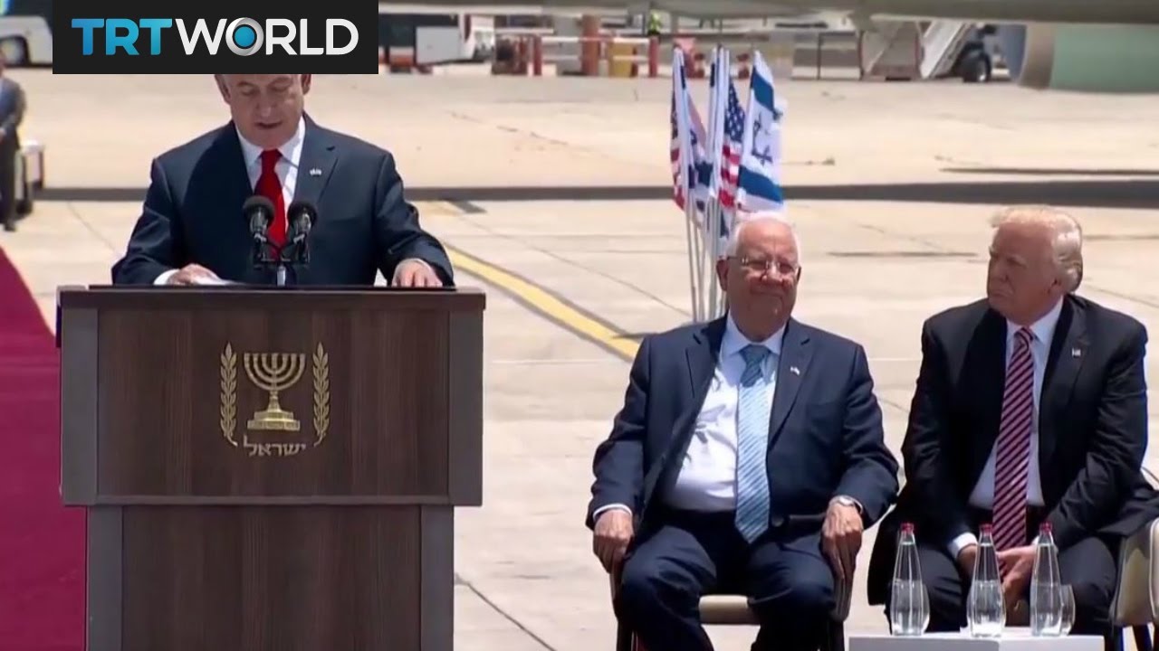 US President Donald Trump arrives in Israel