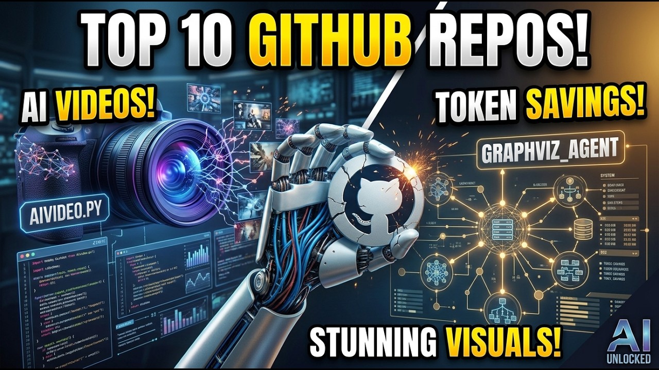 10 Secret GitHub Tools for AI Videos, Token Optimization, & Stunning Visuals