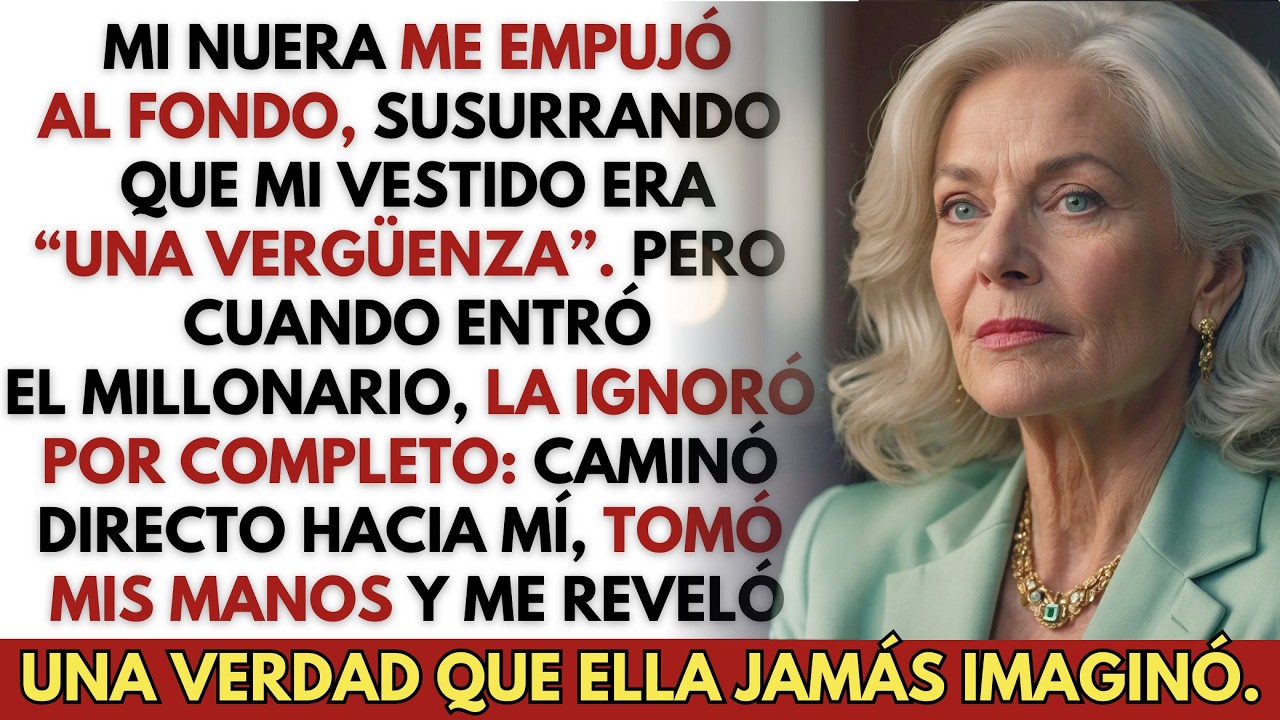 “Quédate atrás”, dijo mi nuera… hasta que el millonario la ignoró y tomó mis manos.
