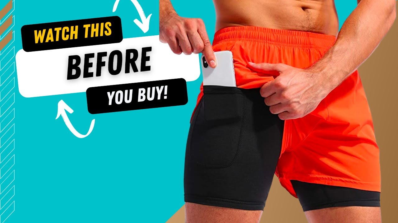Pudolla Men’s 2 in 1 Running Shorts 5