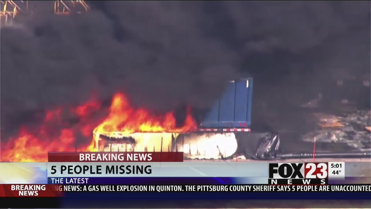 Five remain missing after fire at Quinton gas well