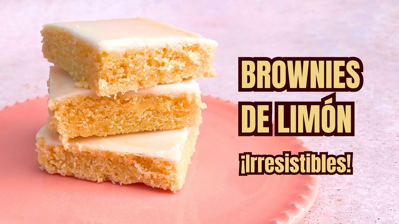 Brownies de Limón Súper Fáciles 🍋 | Receta Húmeda y Deliciosa