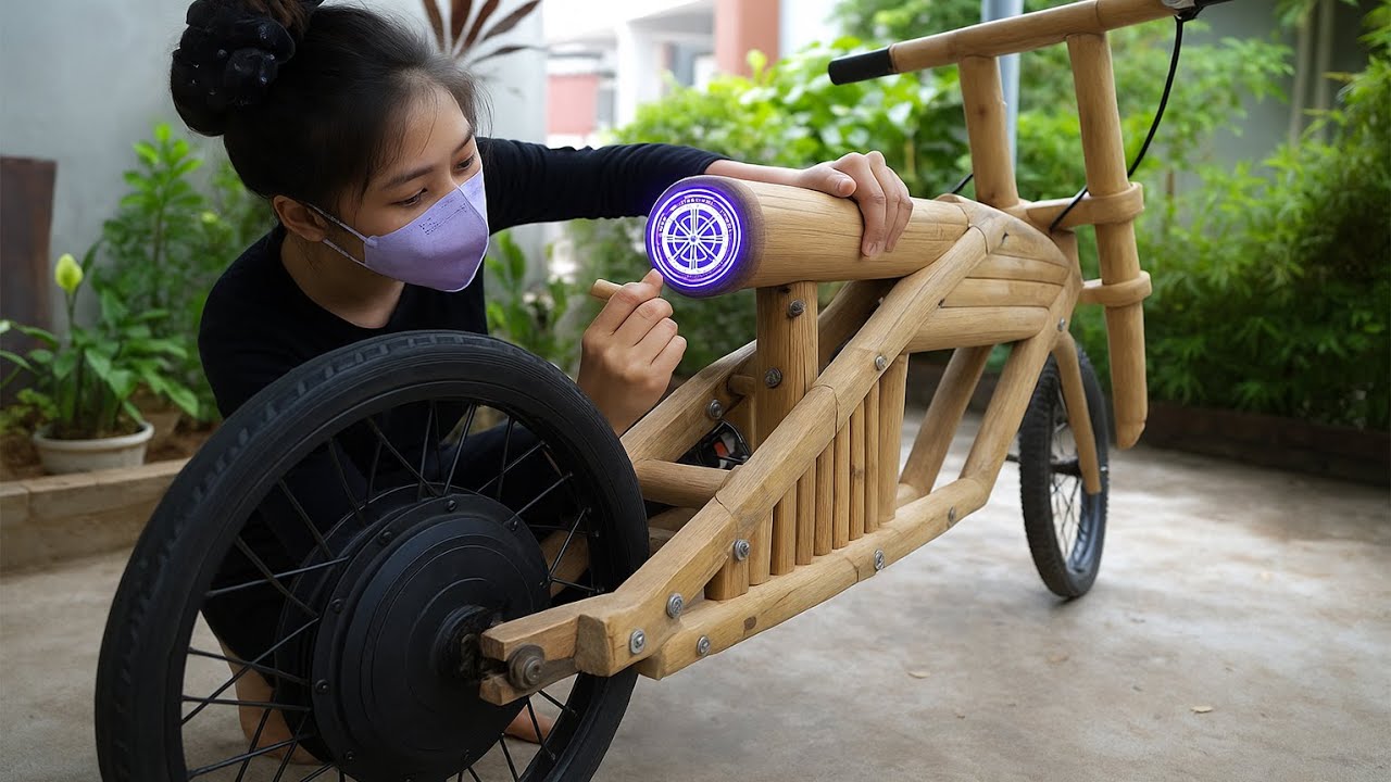 I Made a Survival Electric Bike Out of Bamboo!