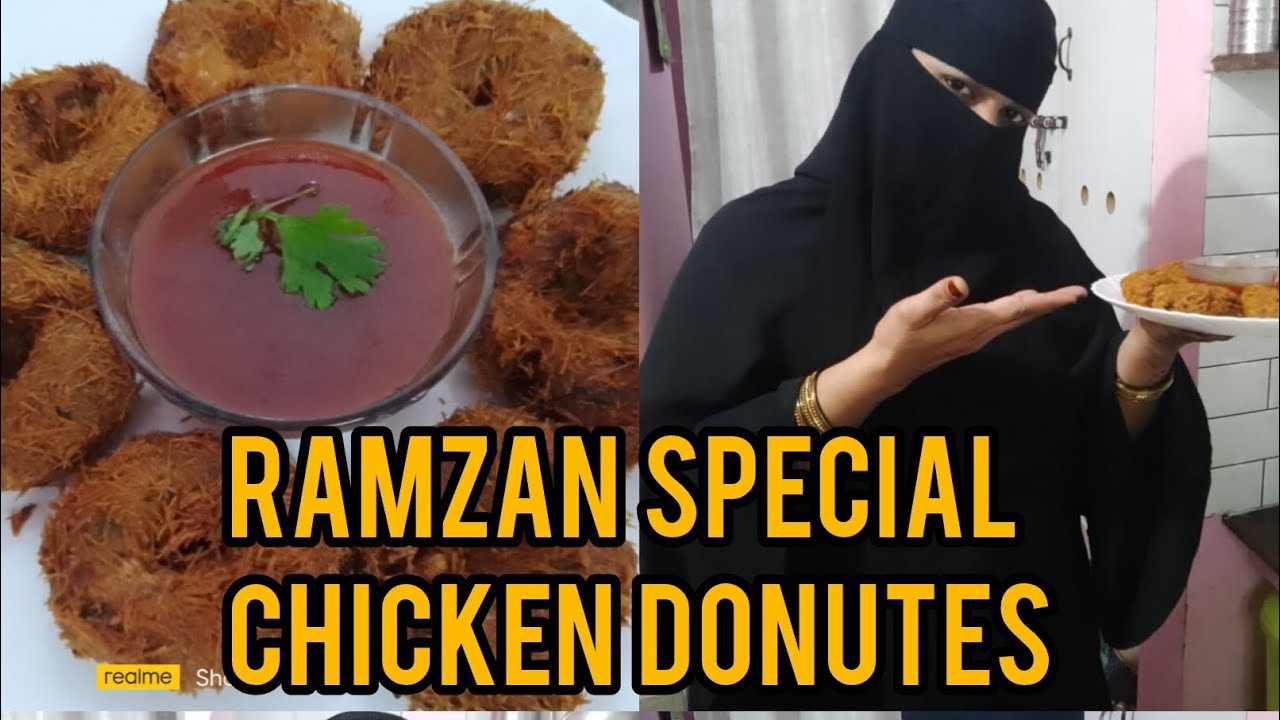 Aaj my ne banaye ramzan special chikan donutes#cooking #viral video #chicken 
