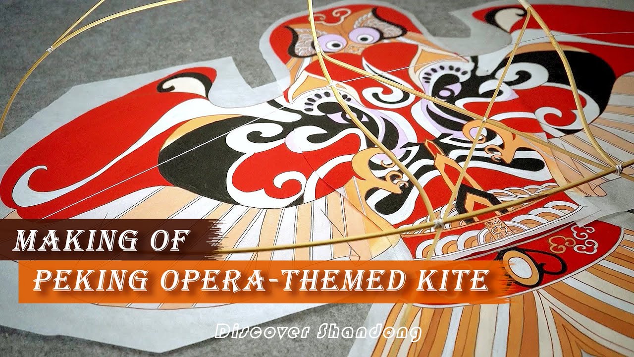 【Crafts of Shandong】Making of Peking Opera-themed kite