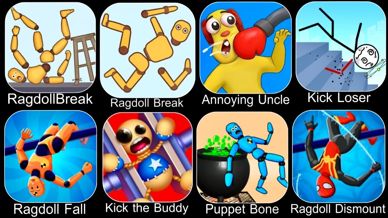 Minecraft,Sprunki Survival,Ragdoll Dummy,Ragdoll Break,Kick the Buddy,Annoying Uncle Punch,KickLoser