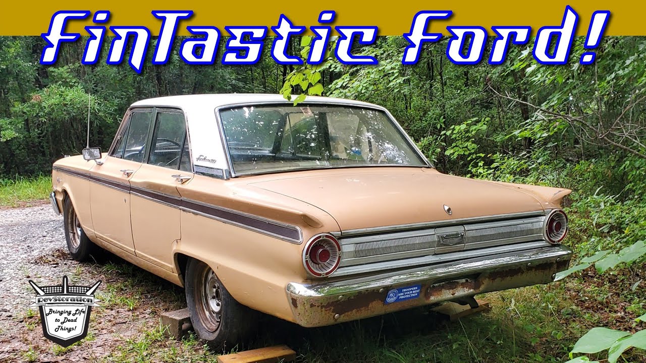 FIRST START & DRIVE after 14 YEARS? 1963 Ford Fairlane 500 - 260 Powerhouse - Fins and Fires!