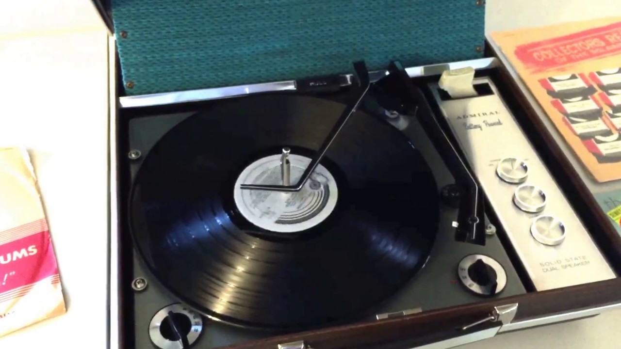 1967 Admiral Battery-Powered Portable Record Changer Demonstration. Model YH1421