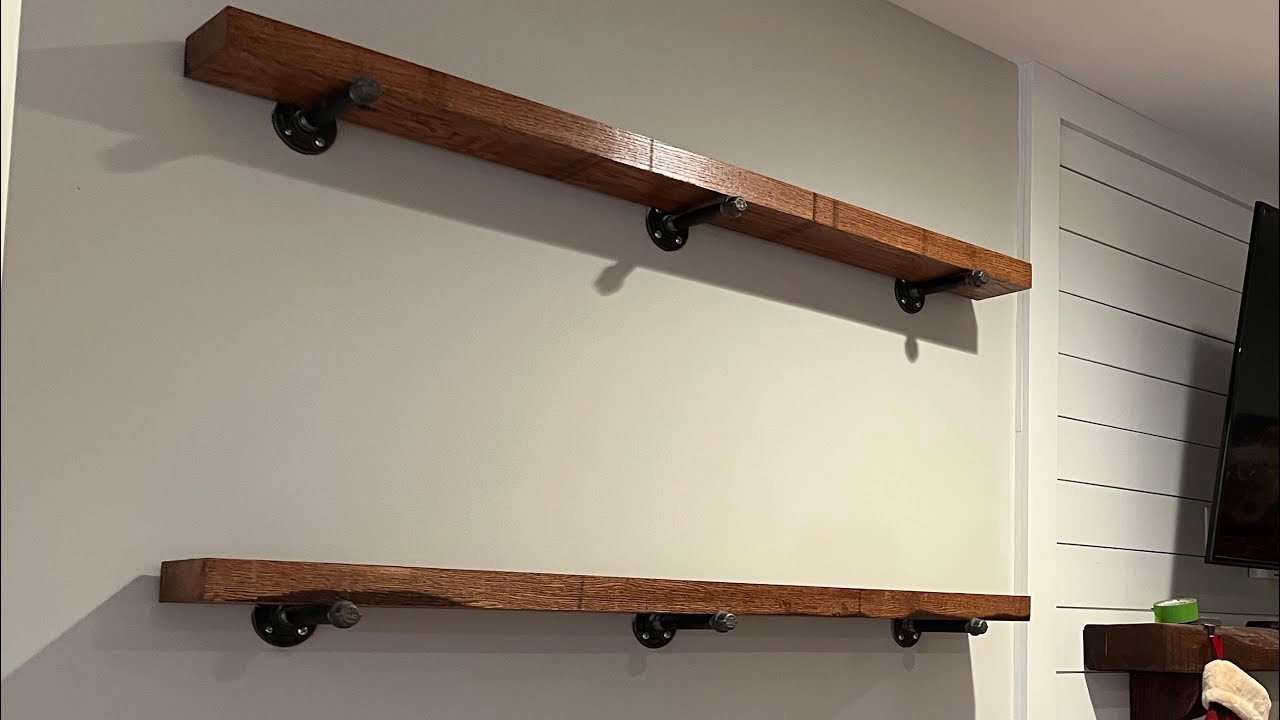 Installing Industrial Iron Pipe Shelf Ep.35