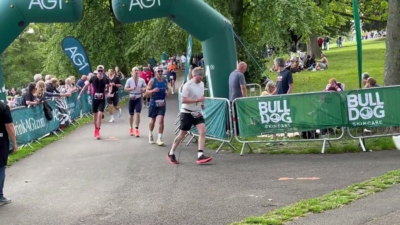 IRONMAN Leeds, watch the inaugural event. Swim completed, next 112 mile Bike Ride, Full Marathon