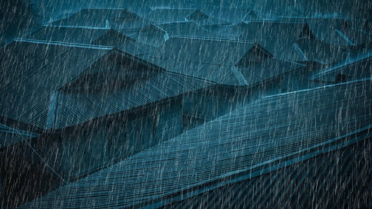 No Ads Rain Sounds for Sleeping - ASMR Night Rain On Tin Roof for Calm Mind & Deep Sleep