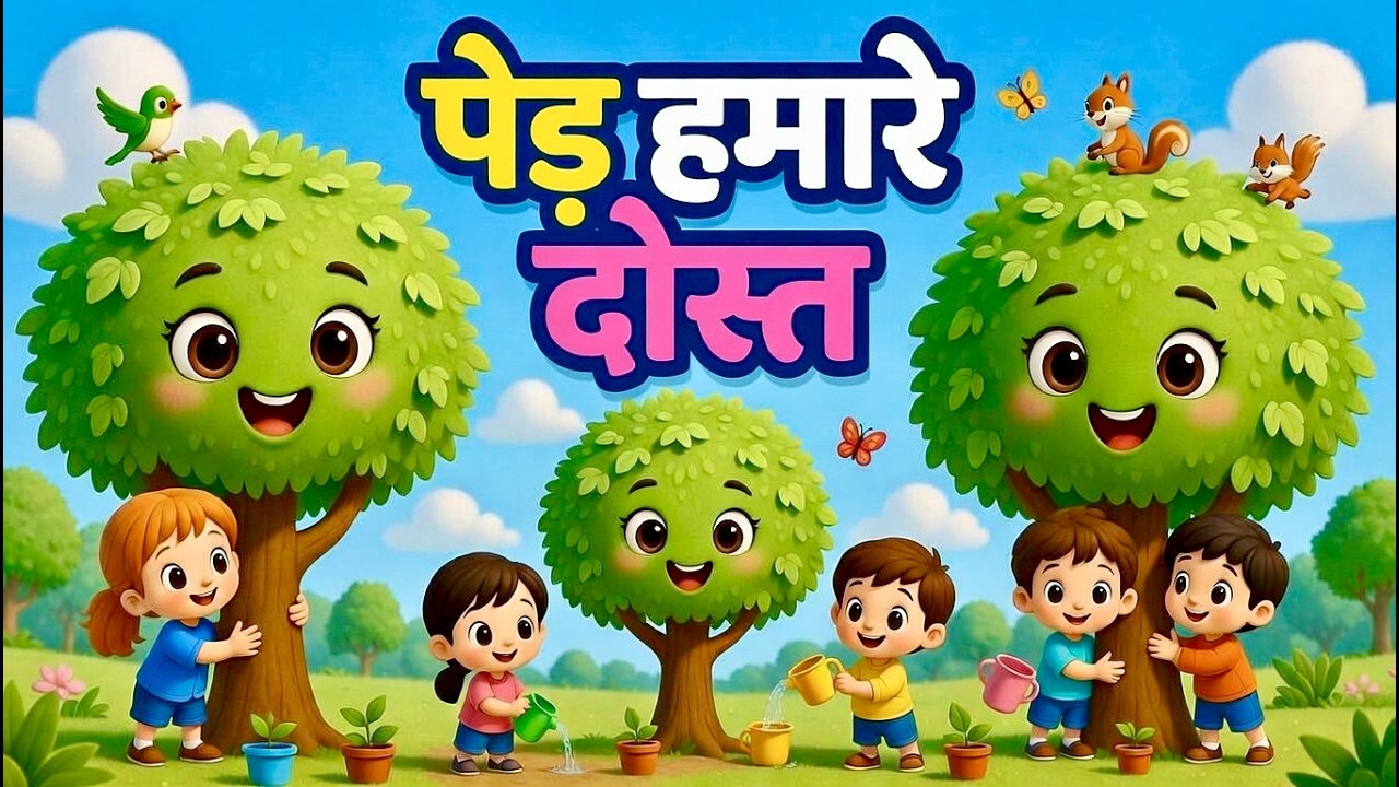 पेड़ हमारे दोस्त 🌳 | बच्चों की प्यारी कविता | Save Trees Poem for Kids | Hindi Rhymes #Toonlix
