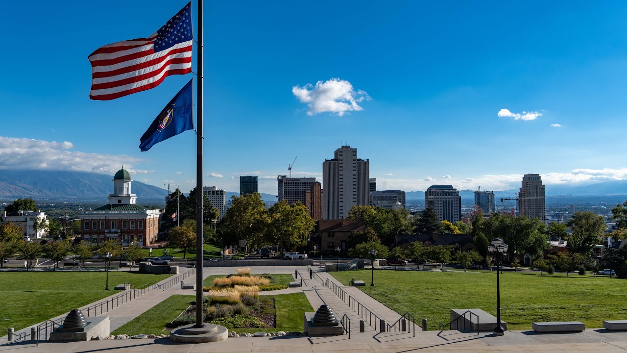 Downtown Salt Lake City, Utah Evening Walking Tour・4K HDR