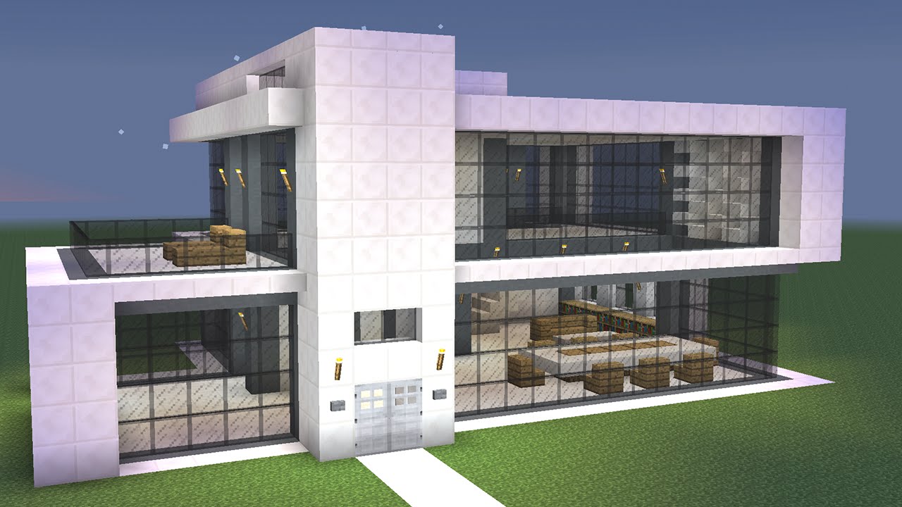 Minecraft - How to build a modern House TUTORIAL