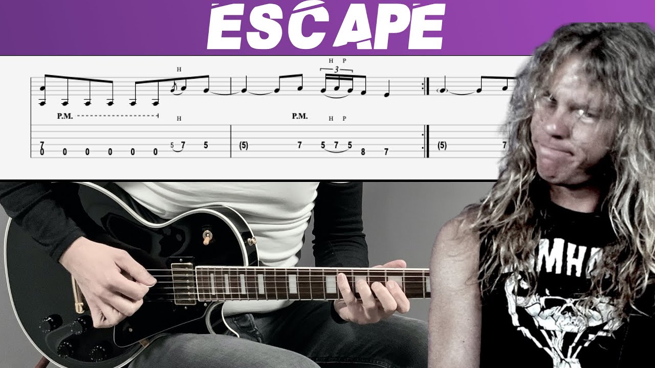 METALLICA - ESCAPE (Guitar cover with TAB | Lesson)