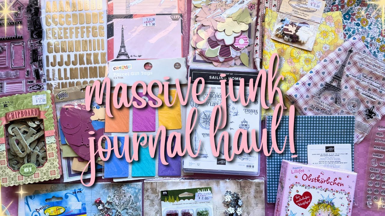 INCREDIBLE FIRST THRIFT HAUL FOR 2026!! 🛍️ | JUNK JOURNAL & SCRAPBOOKING SUPPLIES ✨ ✂️