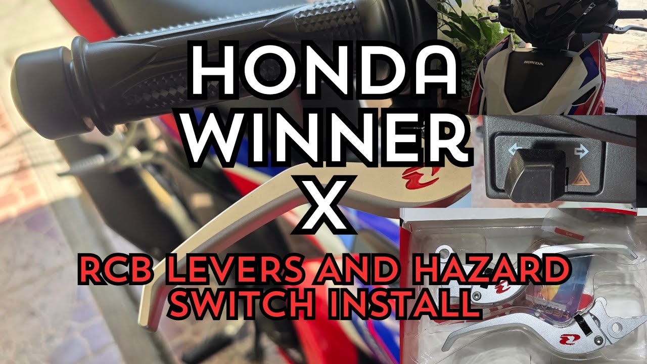 RCB Levers and Hazard Switch Installed sa Honda Winner X!