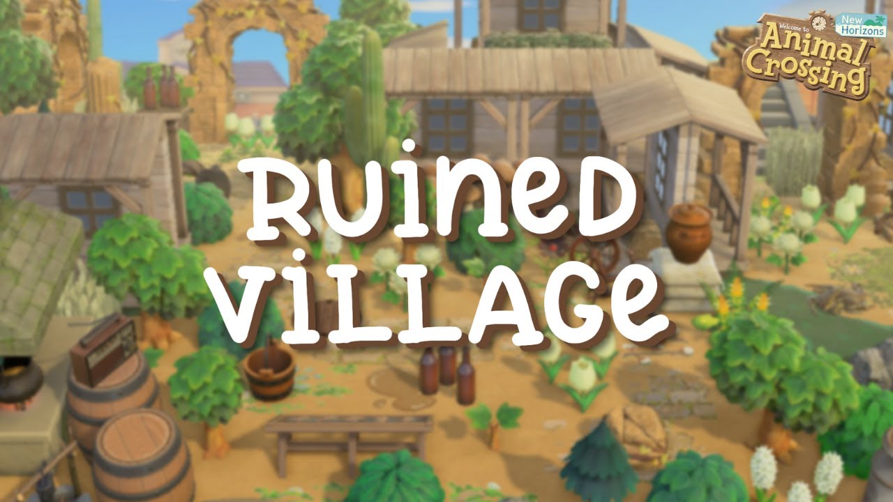 Abandoned Ruined Village - Resident Services // Speed Build - Animal Crossing New Horizons