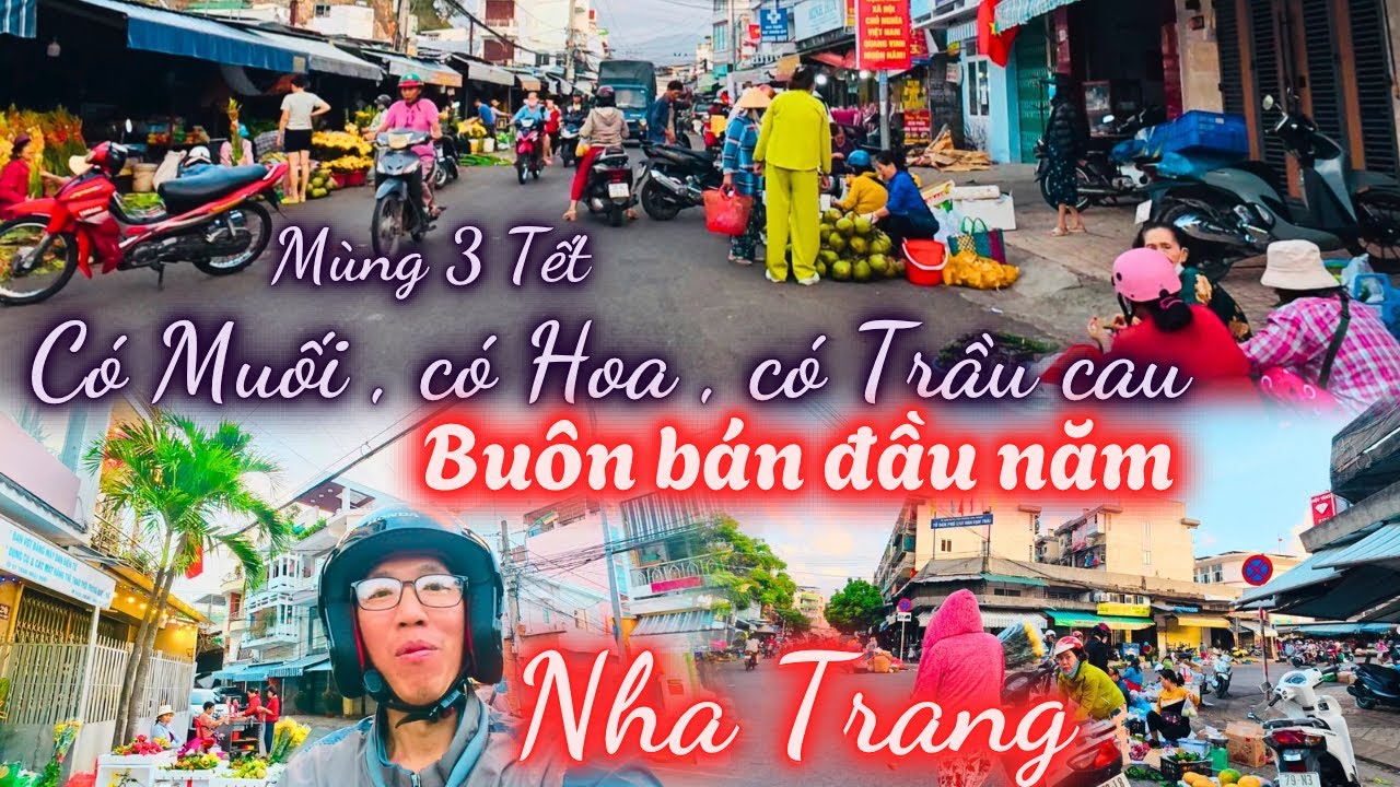 Sáng mùng 3 Tết , dạo chợ sớm , thấy cảnh buôn bán đầu năm | Có Muối , có Hoa , có Trầu cau