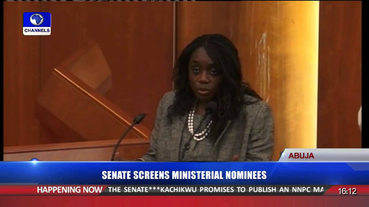 Ministerial Screening: We Need To Eat & Drink Made In Nigeria-- Kemi Adeosun Pt 1