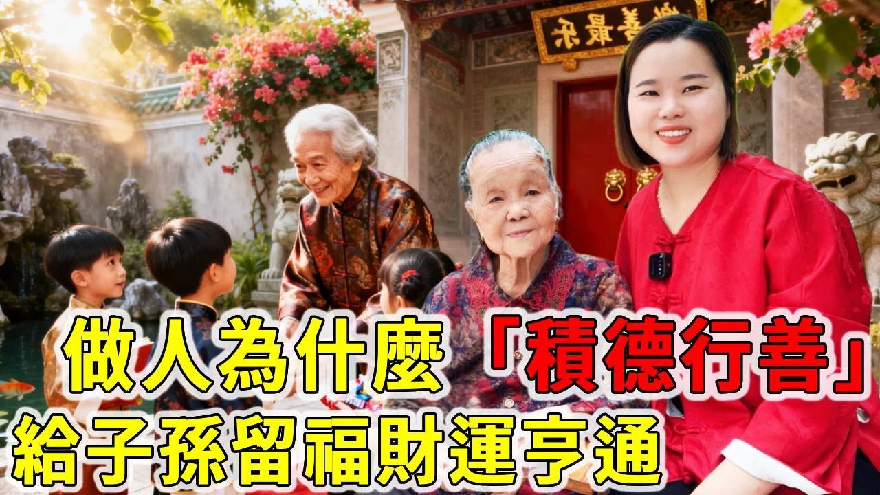 做人為什麼日常要積德行善？只要心存善念做善事，子孫後代必有後福【大脸妹传承粤语文化】