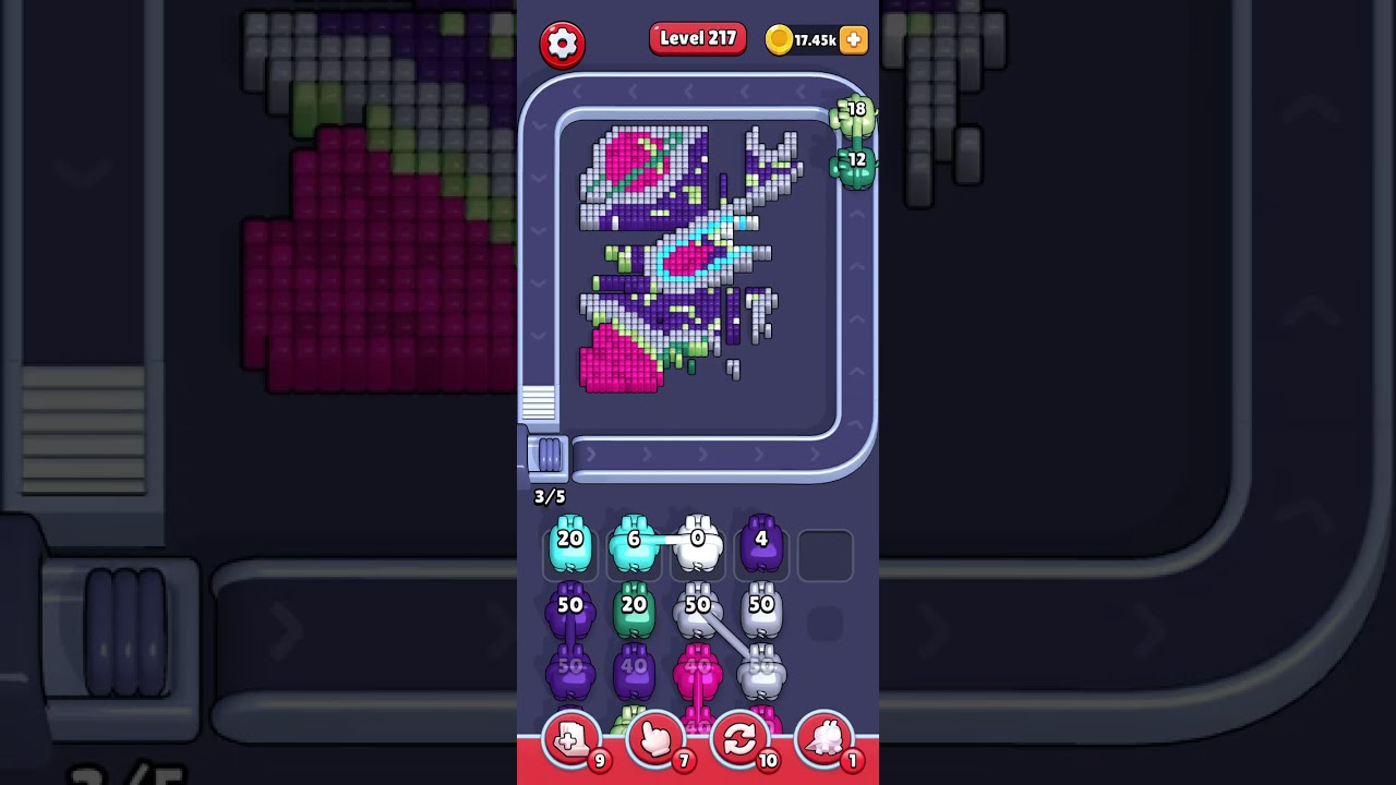 Pixel flow level 217 very hard normal speed 